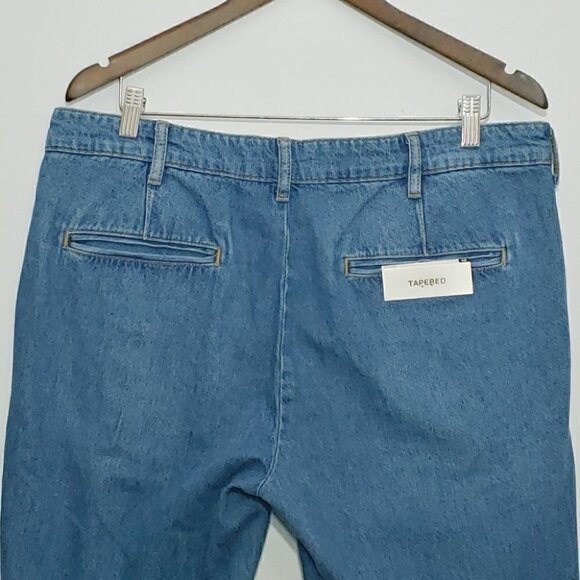 NWT ZARA Men's medium wash pleated tapered jeans - Picture 6 of 11